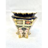 Royal crown derby hexagon vase Height 10 cm