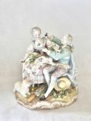 Victorian possibly Dresden group figure Height 24