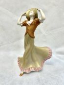 Royal Dux figure of a lady (pink lozenge)
