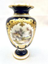 Royal crown derby vase signed Dean Height 10 cm