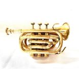 Brass Boosey and Co ltd pocket trumpet