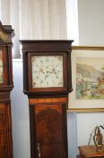 Early 19th century longcase clock with painted dia