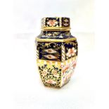 Royal crown derby hexagon lidded urn Height 12 cm