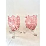 Pair of early to mid 20th century glass vase Heigh
