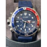 Citizen eco-drive divers wristwatch with Pepsi bez