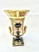 Royal crown derby twin handled vase Height 10 cm