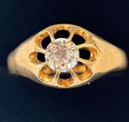 18ct gold solitaire diamond ring, diamond size 5.1