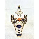 Royal crown derby 298 876 twin handled lidded vase