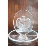 Lalique crystal pin dish depicting eagle 1776-1976