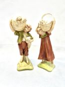 Royal Dux pair of figures depicting children with