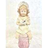 Bisque figure of young girl Height 31 cm