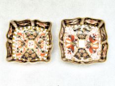 2x Royal crown derby pin dishes