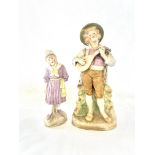 Two bisque figures Height 34 cm