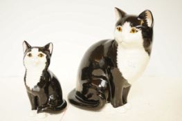Just Cats & Co x2 figures of cats Tallest 29 cm