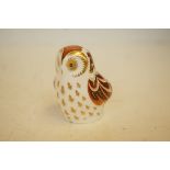 Royal crown derby owlet with gold stopper