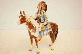 Beswick mounted indian model No 1391