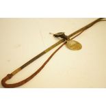 Good Late Victorian Carriage/driving whip engraved