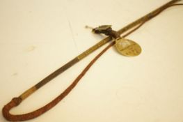 Good Late Victorian Carriage/driving whip engraved