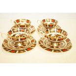 Royal crown derby 1128 cups & saucers 12 pieces