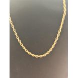 9ct Gold chain Weight 5.1 g Length 40 cm