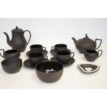 Early 20th century Wedgewood Matte black set with