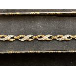 9ct Gold diamond bracelet set with 12 diamond Weig