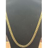 9ct Gold curb chain Weight 25g Length 60 cm