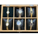 Box of 6 ladies wristwatches