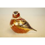 Royal crown derby Chaffinch with gold stopper