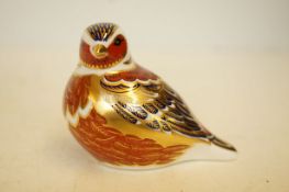 Royal crown derby Chaffinch with gold stopper