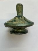 Iridescent Roman Glass bottle, 1st Century AD (height 8cm)