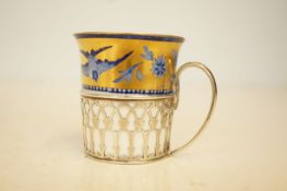 Shelley blue swallows pattern coffee can Rd 619955