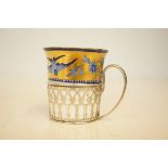 Shelley blue swallows pattern coffee can Rd 619955