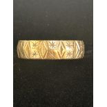 9ct Gold band Size P