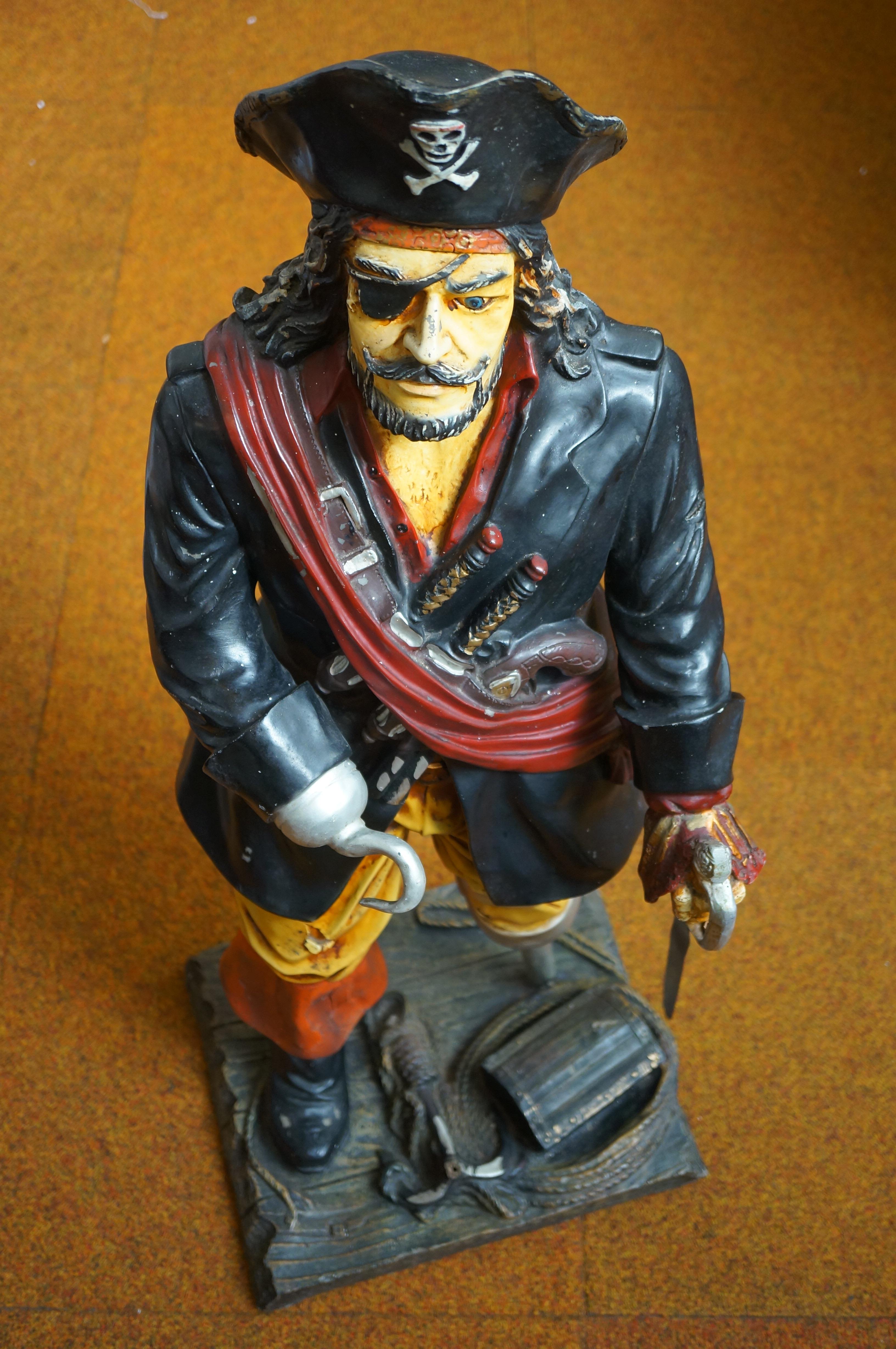 Large resin figure of captain hook Height 96 cm