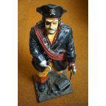 Large resin figure of captain hook Height 96 cm