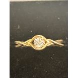 9ct Gold dress ring Size K