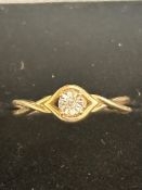 9ct Gold dress ring Size K