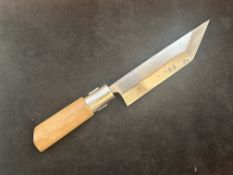 Miyakoya, signed antique Japanese chefs knife , r
