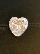 5ct moissanite heart cut stone with coa & GRA, Col