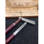 Vintage Parker 51 pencil & pen set with original b