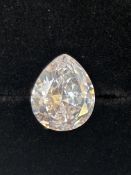 5ct moissanite pear cut stone with coa & GRA, Colo