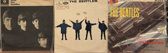 3x Beatles Lp's -With the Beatles, The Beatles Hel