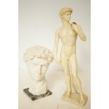 G.Ruggeri bust of Caesar & 1 other resin figure