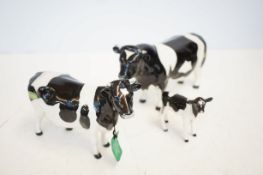 Beswick bull, cow & calf friesian