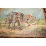 Victorian six sided children's block jigsaw puzzle c 1880 The six animal puzzles of elephant, zebra,