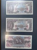 3x British armed forces £1 notes