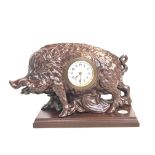 Hog mantle clock