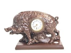 Hog mantle clock