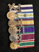 Original strip of 6 dress medals